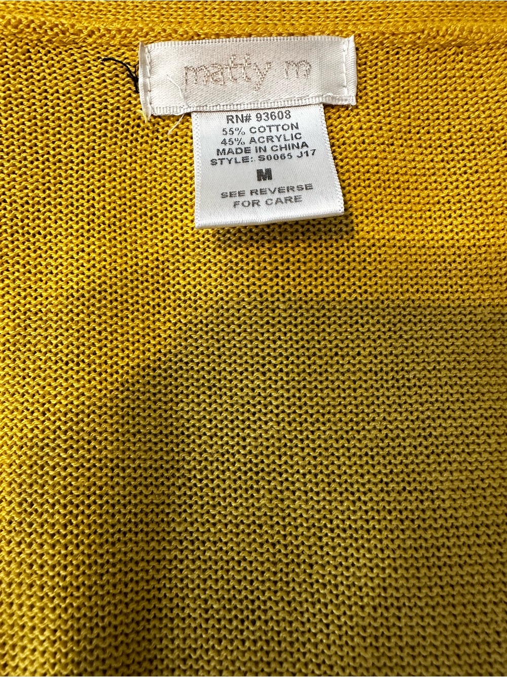 Matty M Mustard Yellow Longline Button Cardigan - Picture 2 of 3